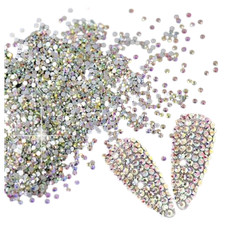 Sularpek 1440PCS Rhinestones 2MM Flat Back Crystal AB Nail Art Gems for Face