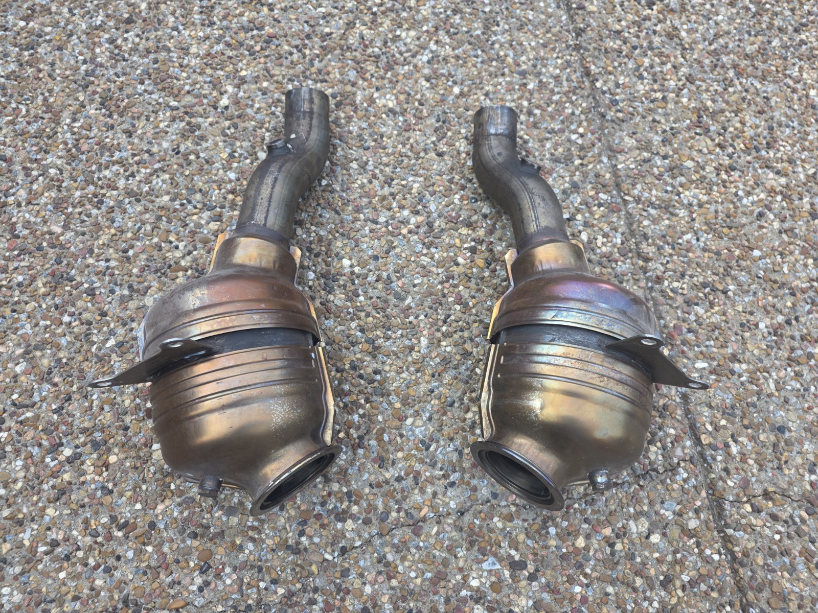 FERRARI 458 OEM GENUINE ORIGINAL LEFT & RIGHT EXHAUST CATALYTIC CONVERTERS