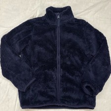 Primary Kids Navy Teddy Fleece Zip Up Jacket Size 6-7 VGUC
