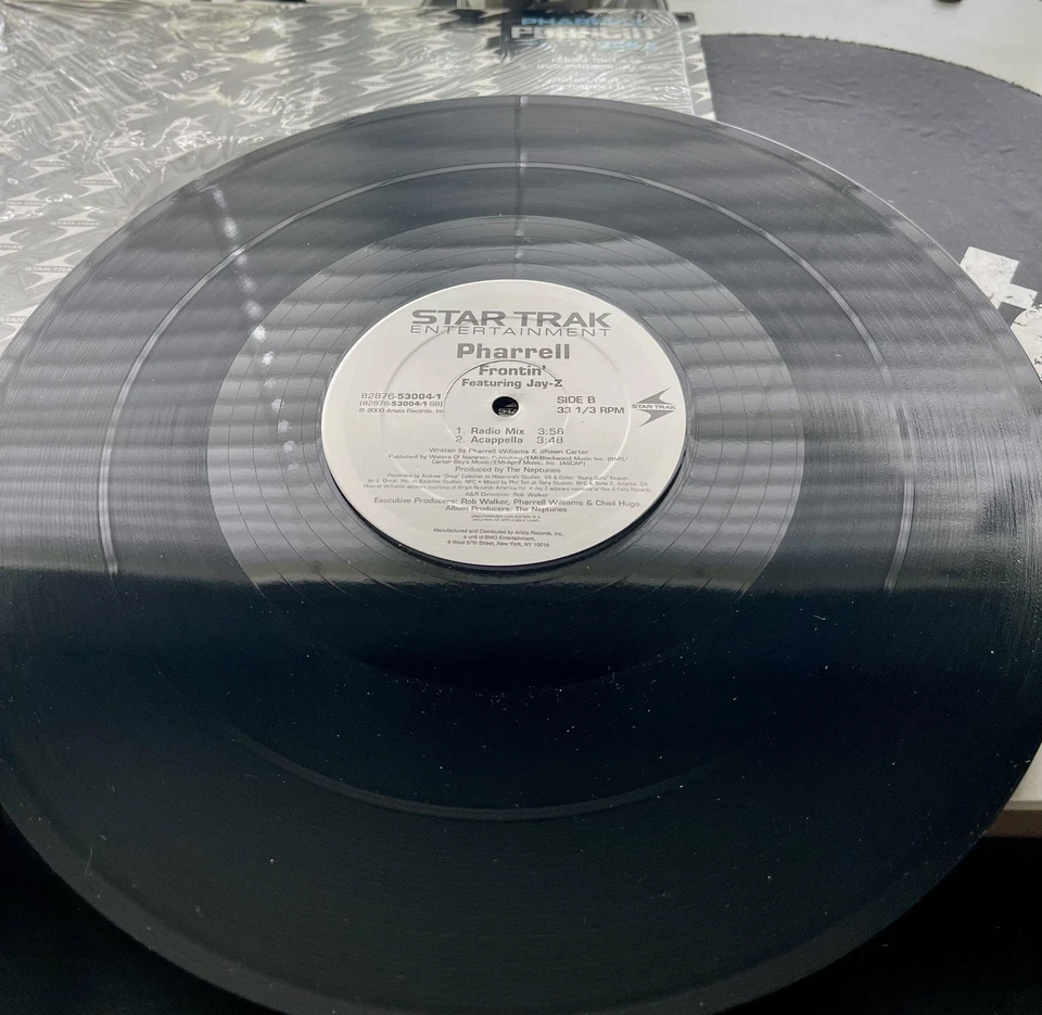 Pharrell Ft. Jay-Z – Frontin' OG 2003 Press 12" PROMO In OG Cover VG+/VG+ SHK Foto 3 de 3