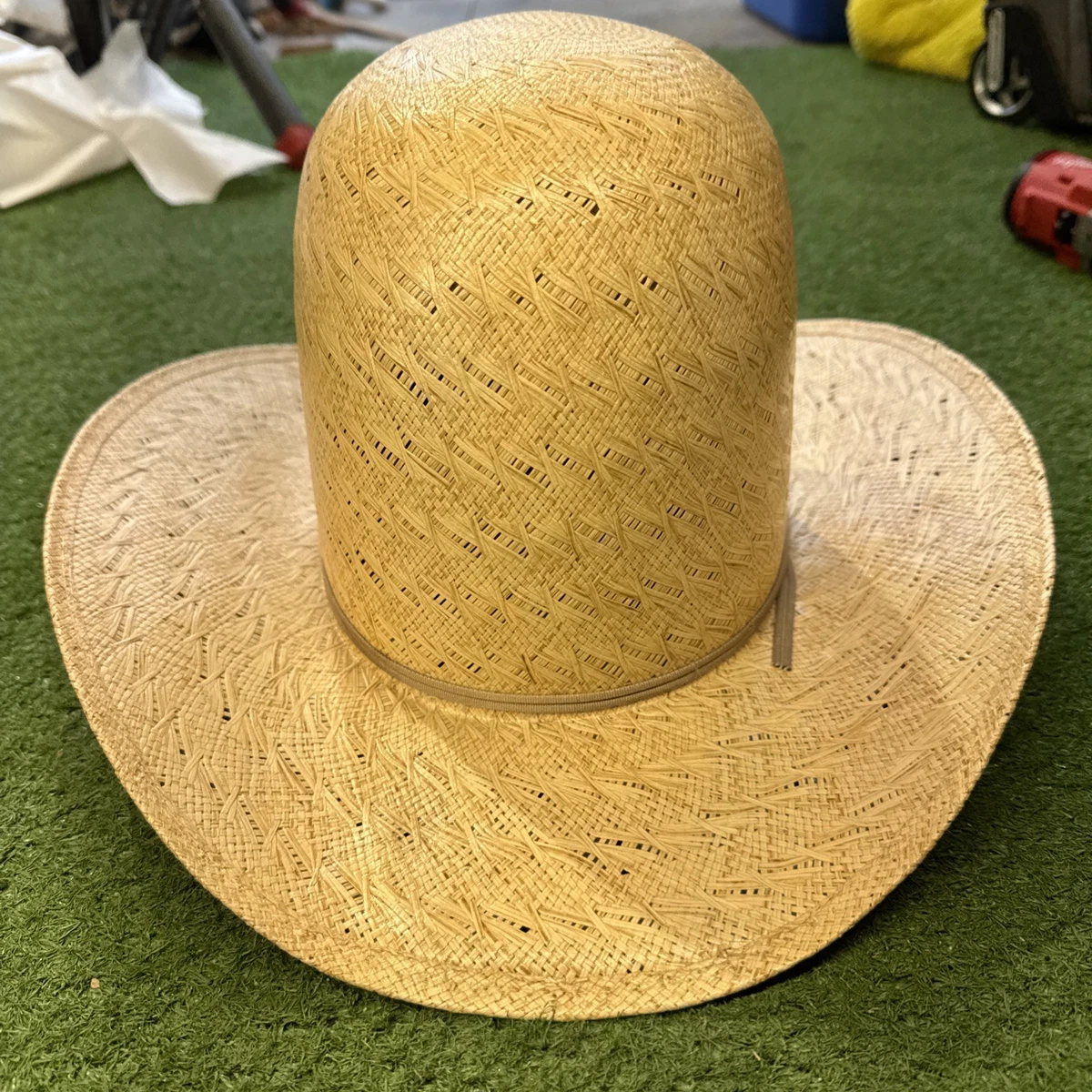 American Hat Co. Tumble Weave Straw High Crown Cowboy Hat  7 3/8\