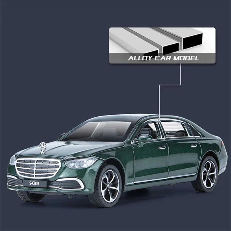 1:24 Mercedes-Benz S-Class S400 Diecast Model Car Toy Collectible Sound&Light - Image 4 of 4
