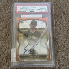 ETHAN SALAS Bowman Chrome 2023 Orange /25 Auto