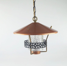 Vintage Deckenleuchte – 60er Jahre – Kupfer/Eisen – Retro Hängelampe