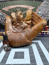 40  s Era Spalding Split Finger Baseball Glove   Model 42  6955   New Web Parts