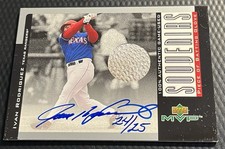 2001 Ivan Rodriguez 24/25 Upper Deck MVP Autographed Game Used Glove #SG-IR