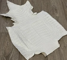 White Genuine low grade Caiman Crocodile belly Hide Leather Skin Gator Croc 591