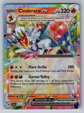 Cinderace ex - 028/142 028/142 Double Rare SV07: Stellar Crown Pokemon Holo