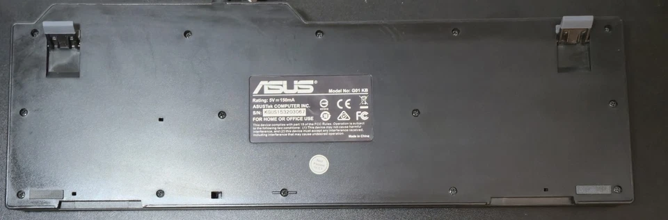 Asus G01 KB Backlit Gaming Keyboard Volume Knob Tilt Legs Tested Working Great - Image 4 of 4