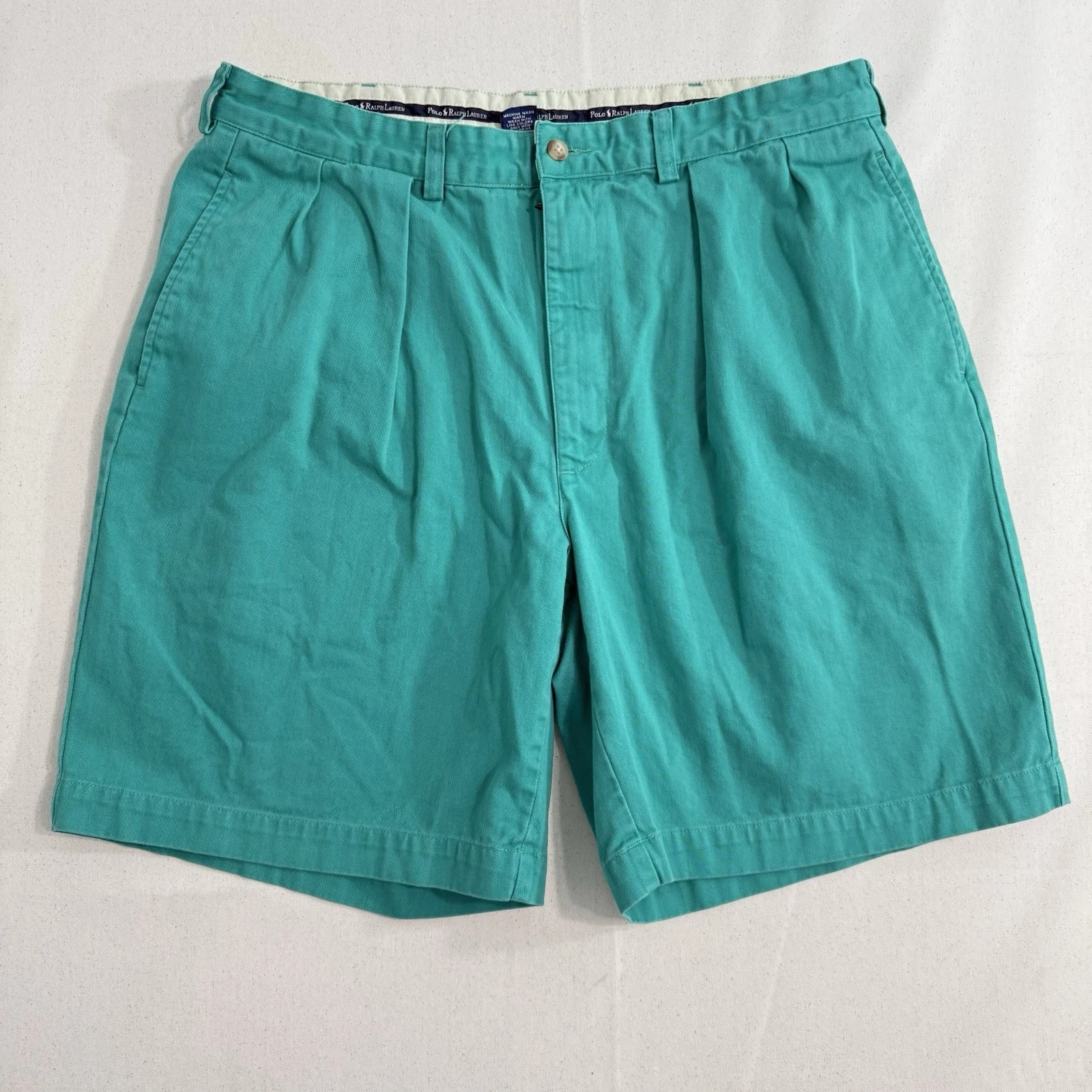 Polo Ralph Lauren Chinos Shorts Size 36 Turquoise 8” Inseam