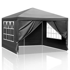 LEADZM Canopy 10'x10' Outdoor Wedding Tent with 4 Side Walls
