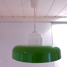 70er Jahre Sölken Decken Pendel Hänge Leuchte Lampe Glas Metall Vintage