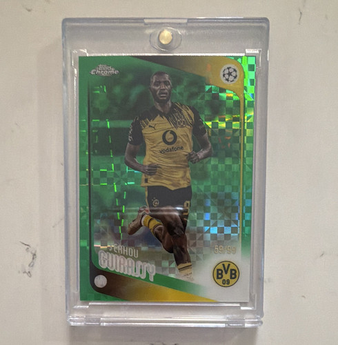 Topps Chrome UCL Soccer Serhou Guirassy Borussia Dortmund #59 Green /99