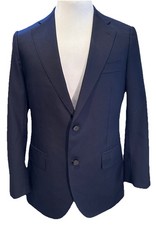 SUITSUPPLY Lazio Navy Wool Sport Coat Blazer Size 40S Slim. P19392
