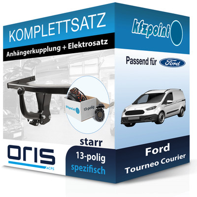 ORIS Anhängekupplung starr und E-Satz 13polig für Ford Tourneo Courier 14- neu