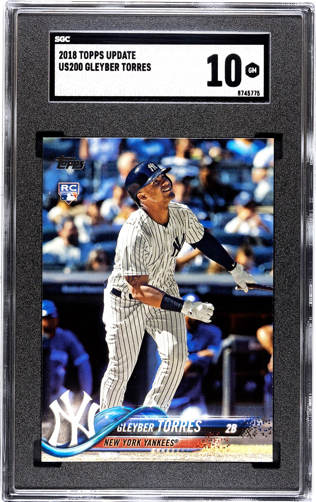2018 Topps Update #US200 Gleyber Torres RC SGC 10 Gem Mint