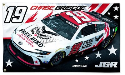 Chase Briscoe #19 Free Bird Nascar Car Racing 2x3,3x5,FT Flag Banner Fast Ship