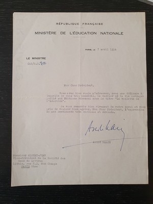 André Marie, Bildungsminister,
