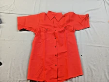red kap men industrial shirt short sleeve red