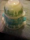 Set Of Vintage Amish Butterprint Cinderella PYREX Nesting Mixing Bowls