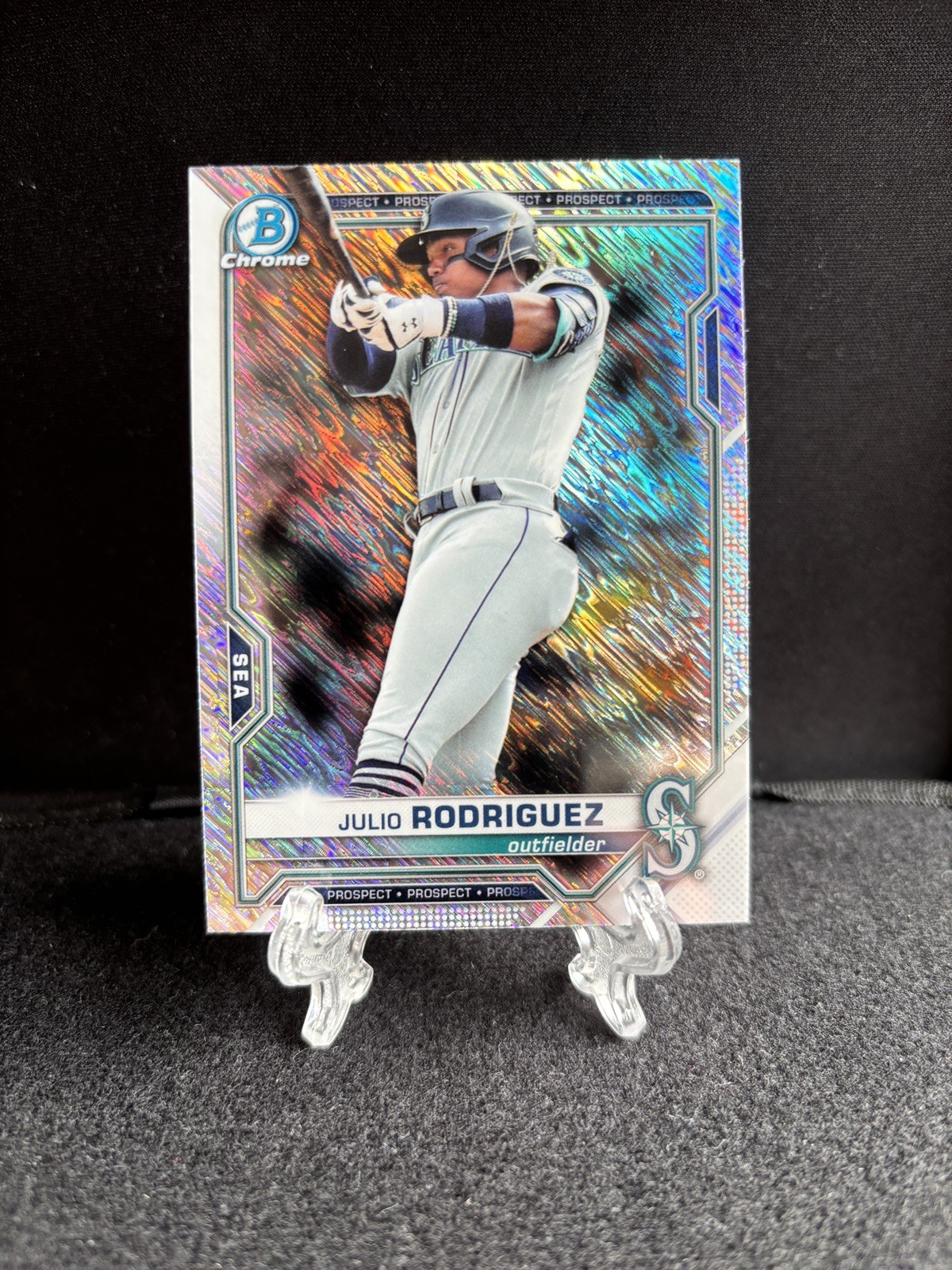 Julio Rodriguez 2021 Bowman Chrome Shimmer Refractor Seattle Mariners #BCP-231