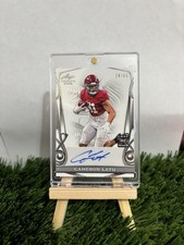 2023 Leaf Trinity White Gold /99 Cameron Latu #BA-CL1 Rookie Auto RC Alabama