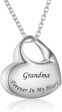 Cremation Jewelry for Ashes Heart Urn Necklaces for Ashes, Locket Necklace for A