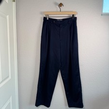 Polo Sport Ralph Lauren Navy Blue Pleated Trousers Womens Size 10 Vintage