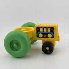 Vintage Fisher Price Little People YELLOW FARM TRACTOR Chunky People 1990