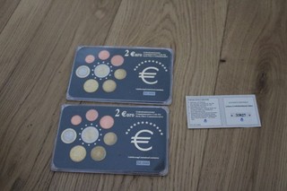 2 Stück 2 Euro Gedenksätze Slowakei 2009