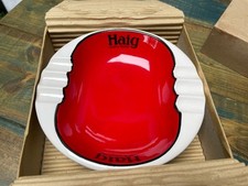 Breweriana Haig Scotch Whisky Ashtray Red Black White NOS Home Bar Man Cave