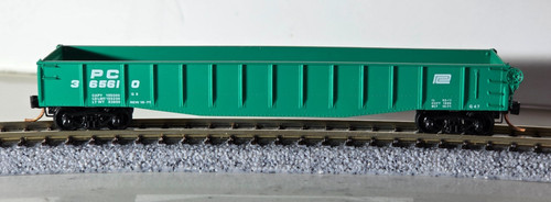 GÓNDOLA ESCALA N KADEE MICRO TRENES MTL 46060 PENN CENTRAL 50' Fishbelly 365610 | Condition: Used