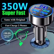 350W USB Car Charger PD QC3.0 Type C Adapter Fast Charging for iPhone Samsung
