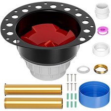 Freestanding Tub Drain Kit PVC Brass Tailpipe 1.5"-2" Quick Install Bathtub