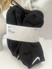 Nike Everyday Cotton Cushioned Low-Cut Training Socks 6-Pack Black