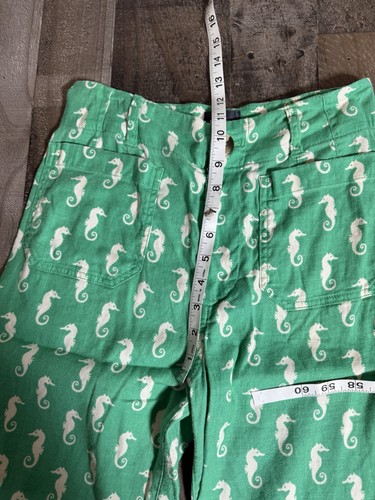 Maeve Colette Seahorse Print Wide Leg Coastal Resort Beachy Linen Blend 27P - Bild 4 von 9