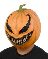 KJOCOS Creepy Pumpkin Mask Halloween Scary Head Adult,