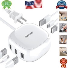 Portable 6-Port USB Charging Station with Glare-Free Indicator - Travel Ready