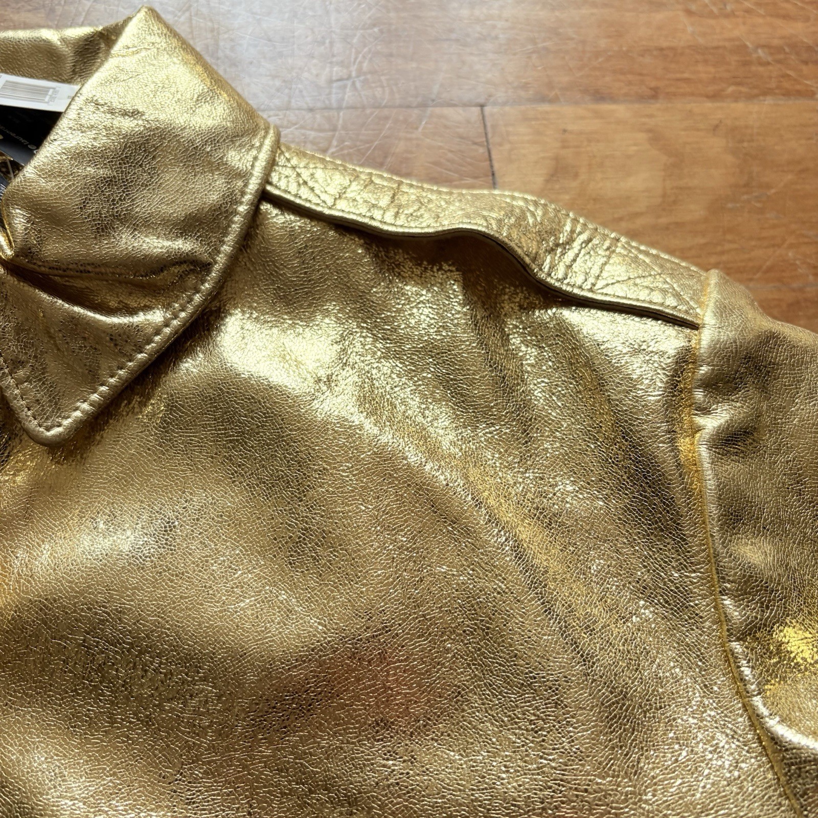 Lauren Ralph Lauren Women’s Lamb Leather Bomber Jacket Medium $595 RARE NWT image 5