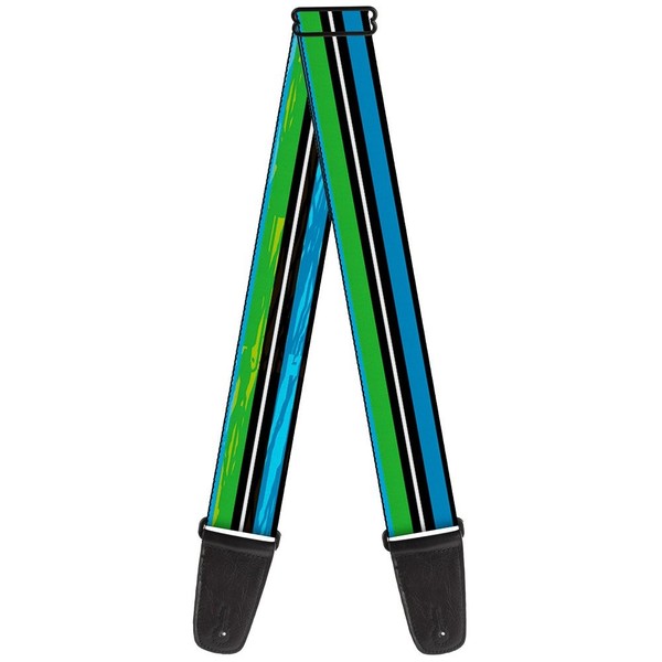 Guitar Strap - Scribble Stripes Blue/Green/White (Us Import) ACC NEU-image