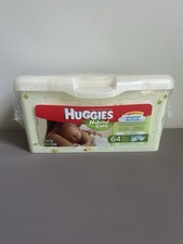 Huggies Baby Wipes Refillable Container SEALED Natural Care Sensitive Skin 64