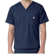 Carhartt Men's Ripstop Utility Scrub Top Size XL Navy Blue