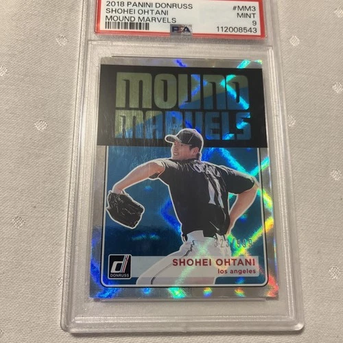 2018 Donruss Mound Marvels Shohei Ohtani RC /999 PSA 9 DODGERS