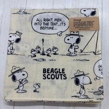 Vintage Peanuts Snoopy Handkerchief Bandana Large Size