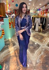 Ready-to-Wear Designer Saree for Adults Bollywood Party and Indian Pakistani Wed