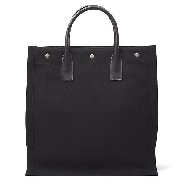 ys37 Saint Laurent borsa uomo livgauche tote tote tela a mano nera 632539 usata