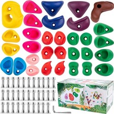 Klettergriffe Kinder Kletterwand Set Farben stabil Spielplatz Indoor Au&szlig;en Ge...