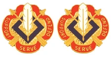 18th Personnel Group Distinctive Unit Insignia - Pair - Support Serve Defend