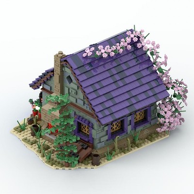 2266 PCS Summer Cottage MOC Building Block Set DIY Architecture Model Kit