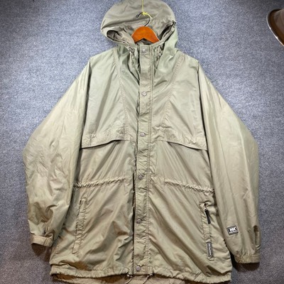 Helly Hansen Packable Wind Jacket Men's XL Green Full Zip Pockets Mesh Nylon